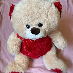 Valentine's Day Plush with Red Accents